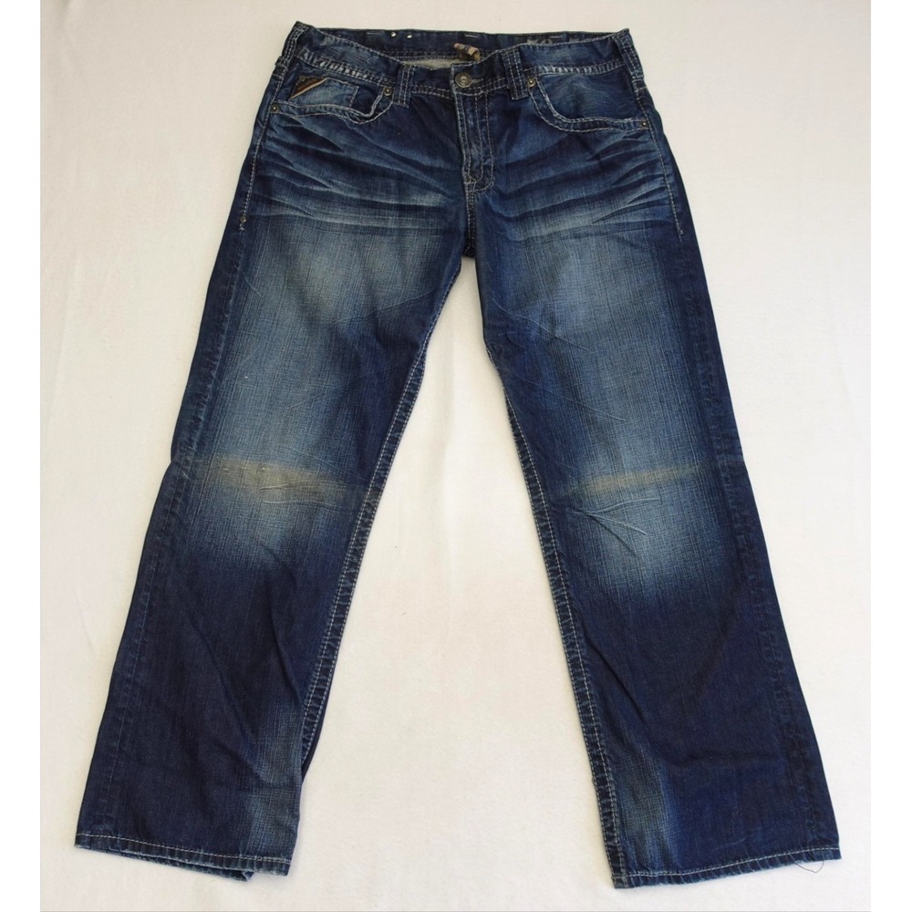 Silver Jeans Gordie Jeans Mens 38x32 Blue Relaxed Straight Medium Wash Denim